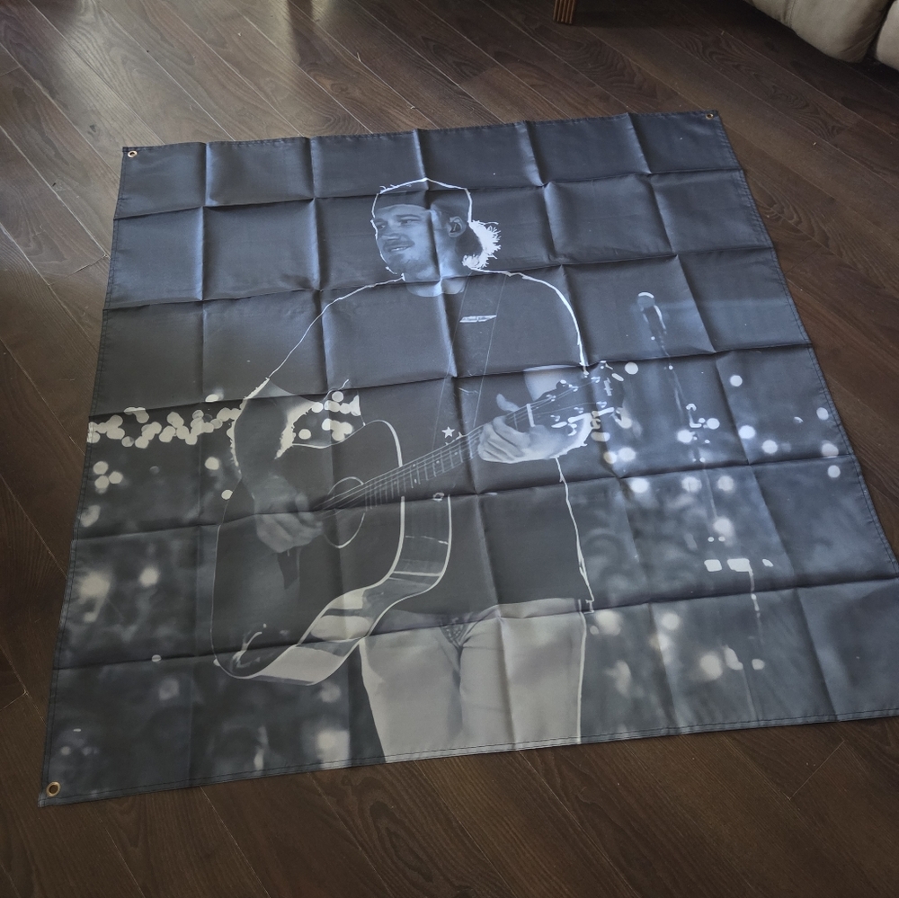 Black and White Morgan Wallen Tapestry/Flag. 4x4, Brand New